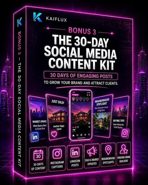 Bonus 3 - 30-Day Social Media Kit mockup